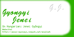 gyongyi jenei business card
